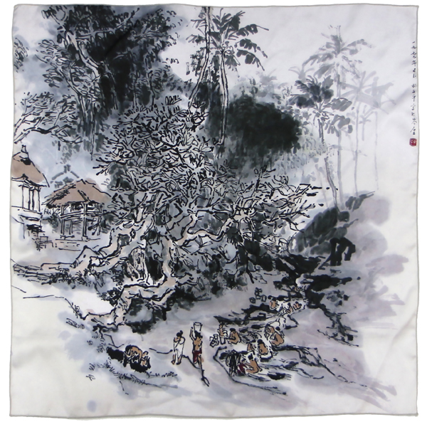 Art Piece On Silk