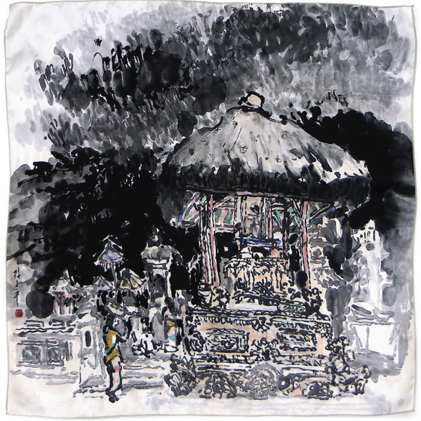 Art Piece On Silk