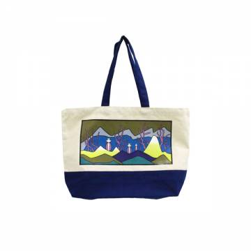 Adventure with Snowmen Canvas Totebag (雪人陪你去冒险-帆布包) (Blue)