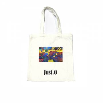 Ocean Party Cotton Totebag (海洋舞会棉布包) (White)